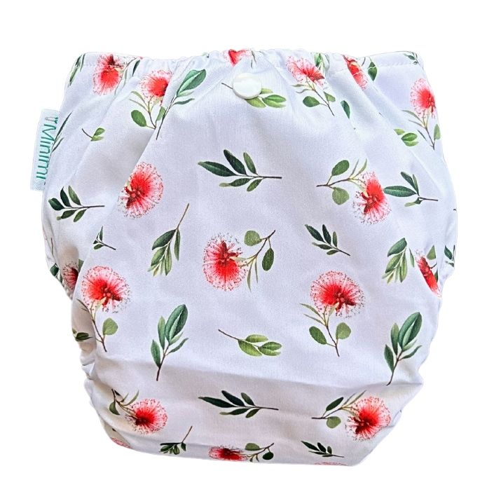 Minimi Best Fit | Reusable Cloth Nappy Shell | Newborn to School Age | Pohutakawa