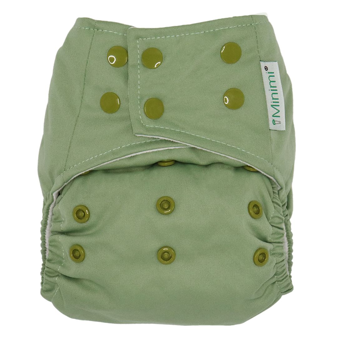 Minimi Best Fit | Reusable Cloth Nappy Shell | Newborn to School Age | Seafoam