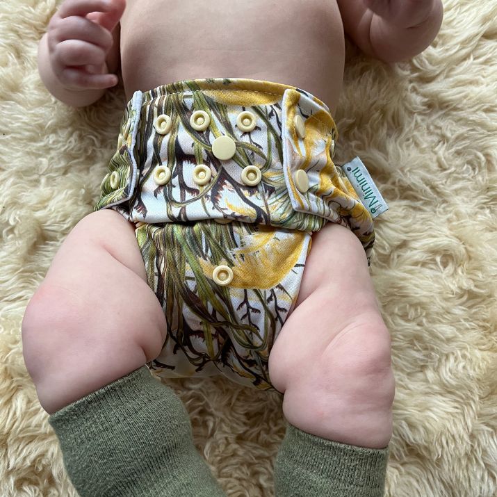 Minimi Best Fit | Reusable Cloth Nappy Shell | Newborn to School Age | Dune