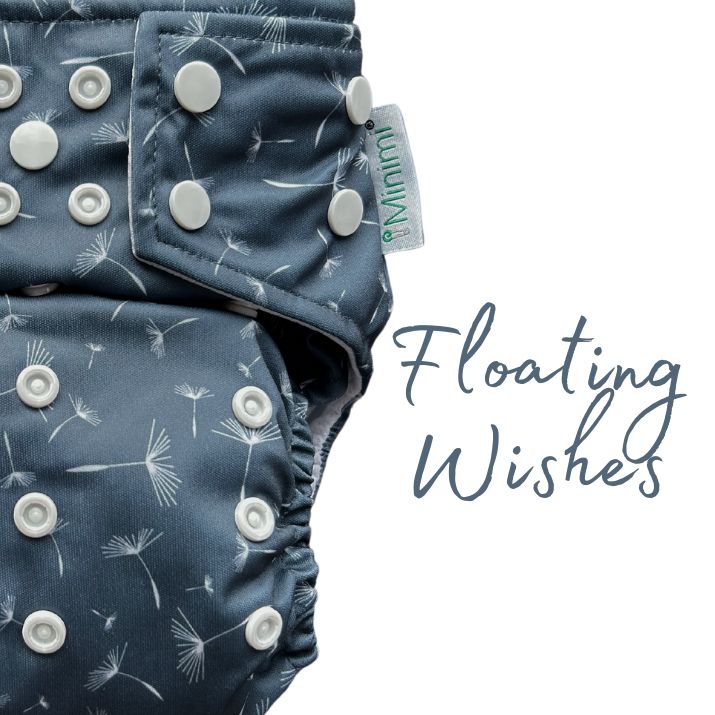 Minimi Best Fit | Reusable Cloth Nappy Shell | Newborn to School Age | Floating Wishes