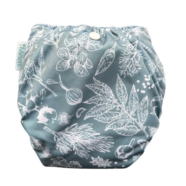 Minimi Best Fit | Reusable Cloth Nappy Shell | Newborn to School Age | Serenity Garden