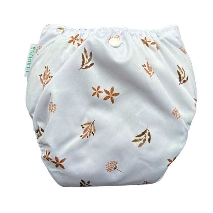 Minimi Best Fit | Reusable Cloth Nappy Shell | Newborn to School Age | Copperleaf Bliss