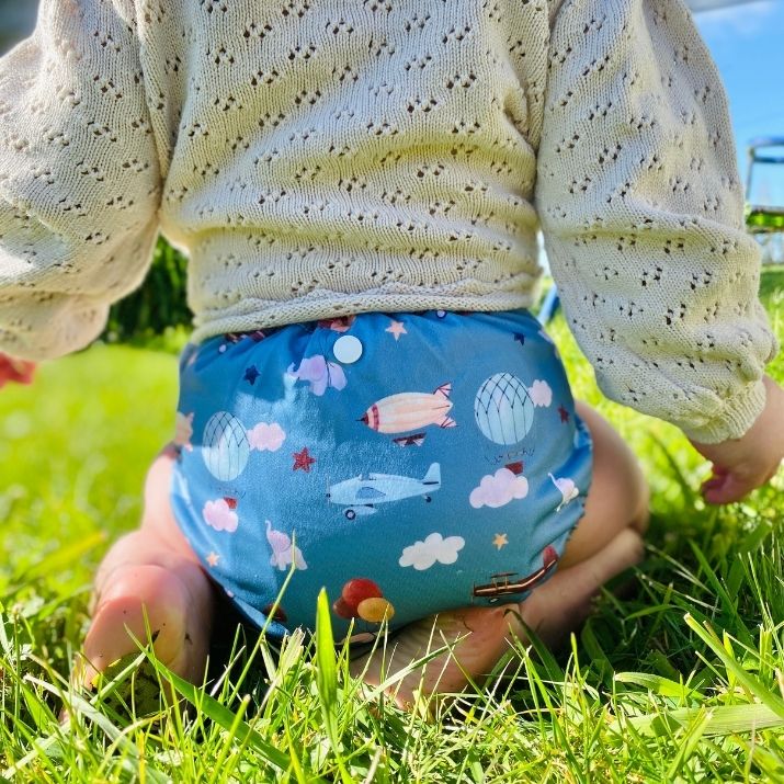 Minimi Best Fit | Reusable Cloth Nappy Shell | Newborn to School Age | Floating Fantasia