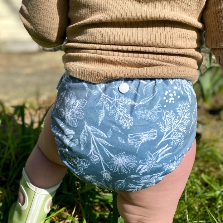 Minimi Best Fit | Reusable Cloth Nappy Shell | Newborn to School Age | Serenity Garden