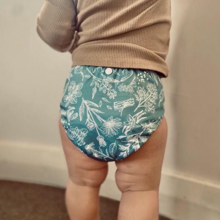 Minimi Best Fit | Reusable Cloth Nappy Shell | Newborn to School Age | Serenity Garden