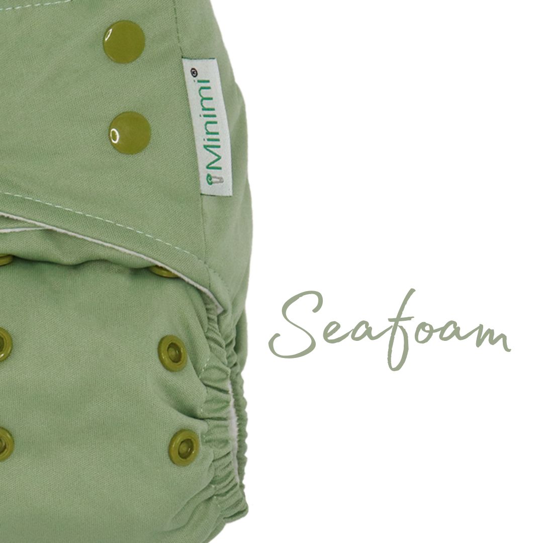 Minimi Best Fit | Reusable Cloth Nappy Shell | Newborn to School Age | Seafoam