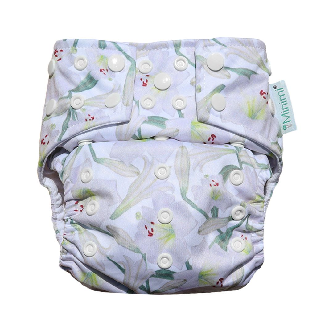 Minimi Best Fit | Reusable Cloth Nappy Shell | Newborn to School Age | Lily