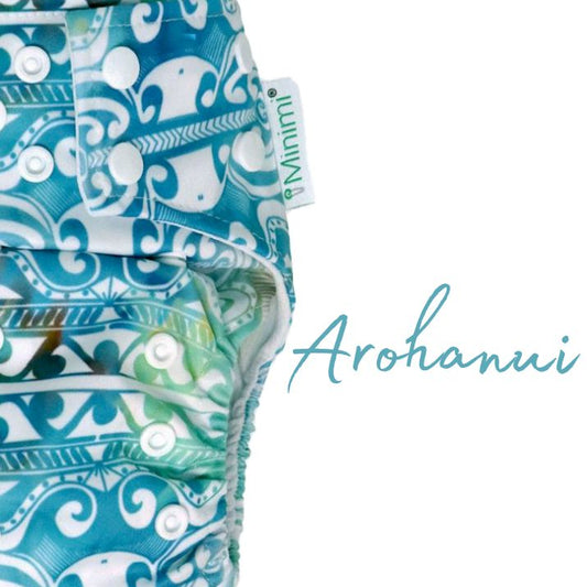 Minimi Best Fit | Reusable Cloth Nappy Shell | Newborn to School Age | Arohanui